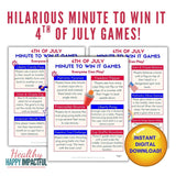 4th of July Minute To Win It Games