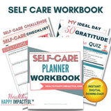 Self Care Workbook + Personal Growth Planner BUNDLE Healthy Happy Impactful®