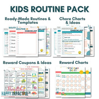 Kids Routine Pack & Family Growth Pack BUNDLE Healthy Happy Impactful®