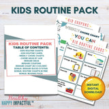 Kids Routine Pack & Family Growth Pack BUNDLE Healthy Happy Impactful®