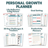 Self Care Workbook + Personal Growth Planner BUNDLE Healthy Happy Impactful®