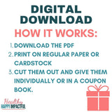 Love Coupons for Your Partner | Love Coupons for Kids Healthy Happy Impactful®