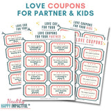 Love Coupons for Your Partner | Love Coupons for Kids Healthy Happy Impactful®