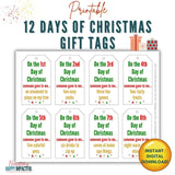 12 Days of Christmas Gift Tags