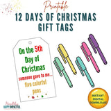 12 Days of Christmas Gift Tags