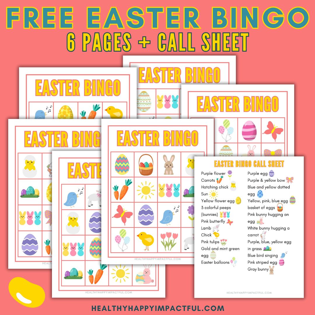 Easter Bingo Game Cards