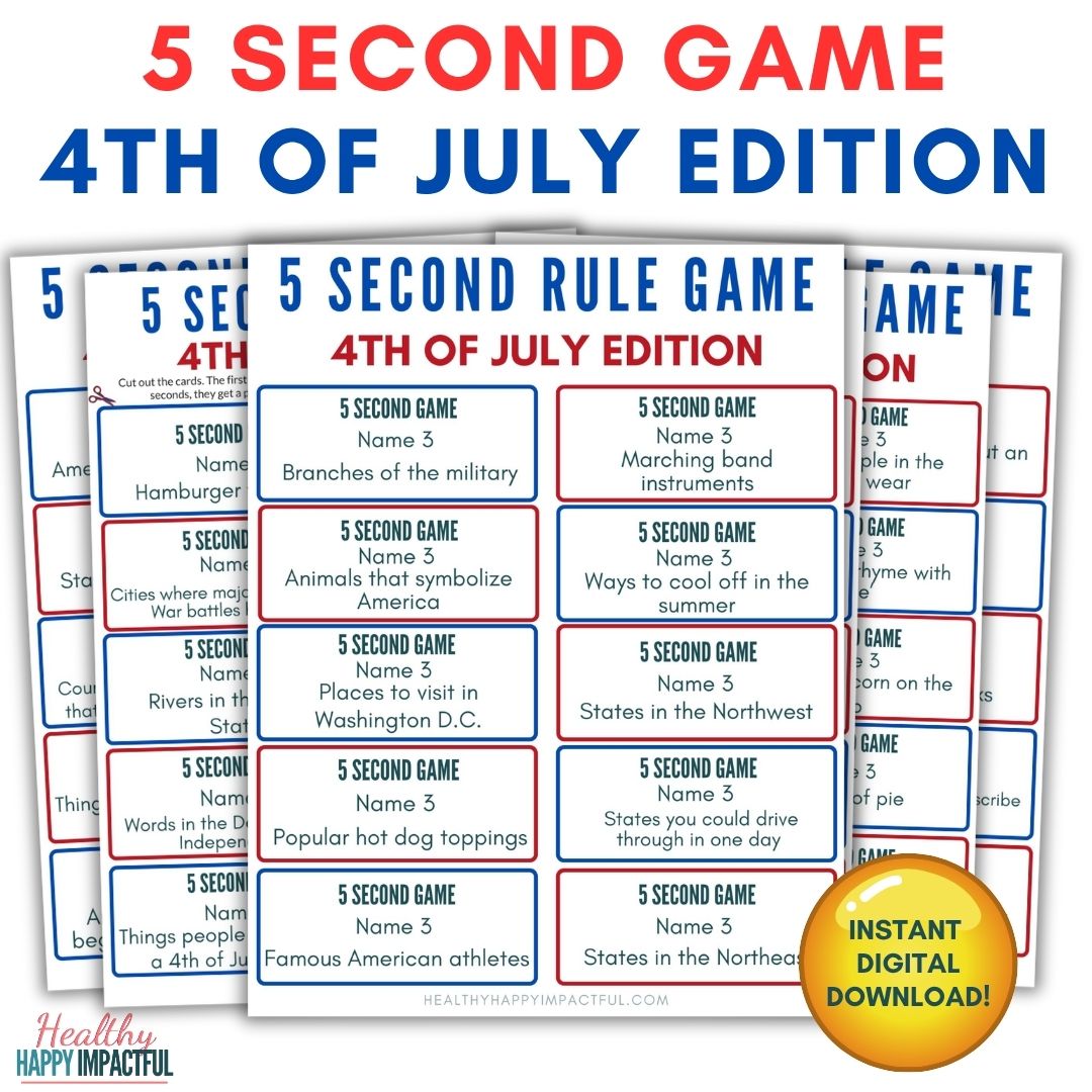 4th of July Games Pack - Healthy Happy Impactful®