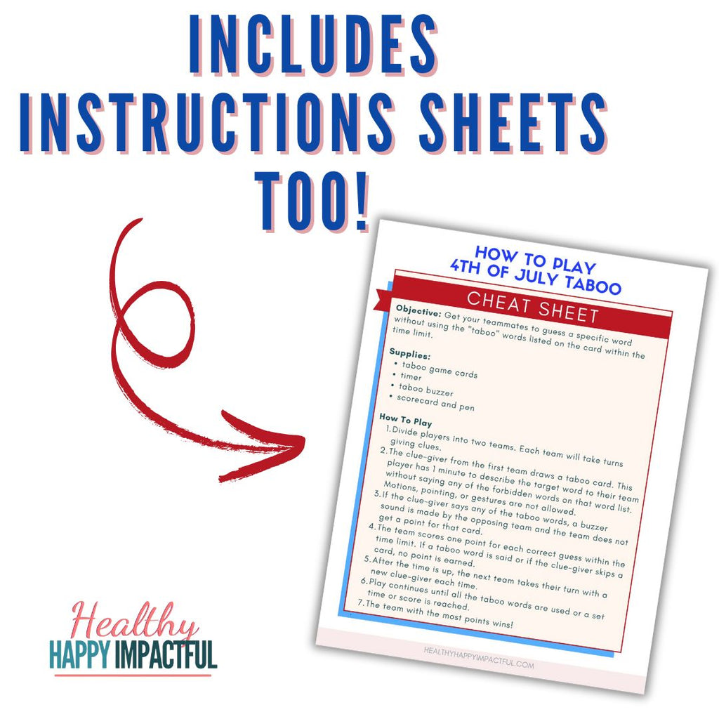 4th of July Games Pack - Healthy Happy Impactful®