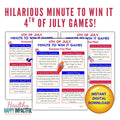 4th of July Minute To Win It Games