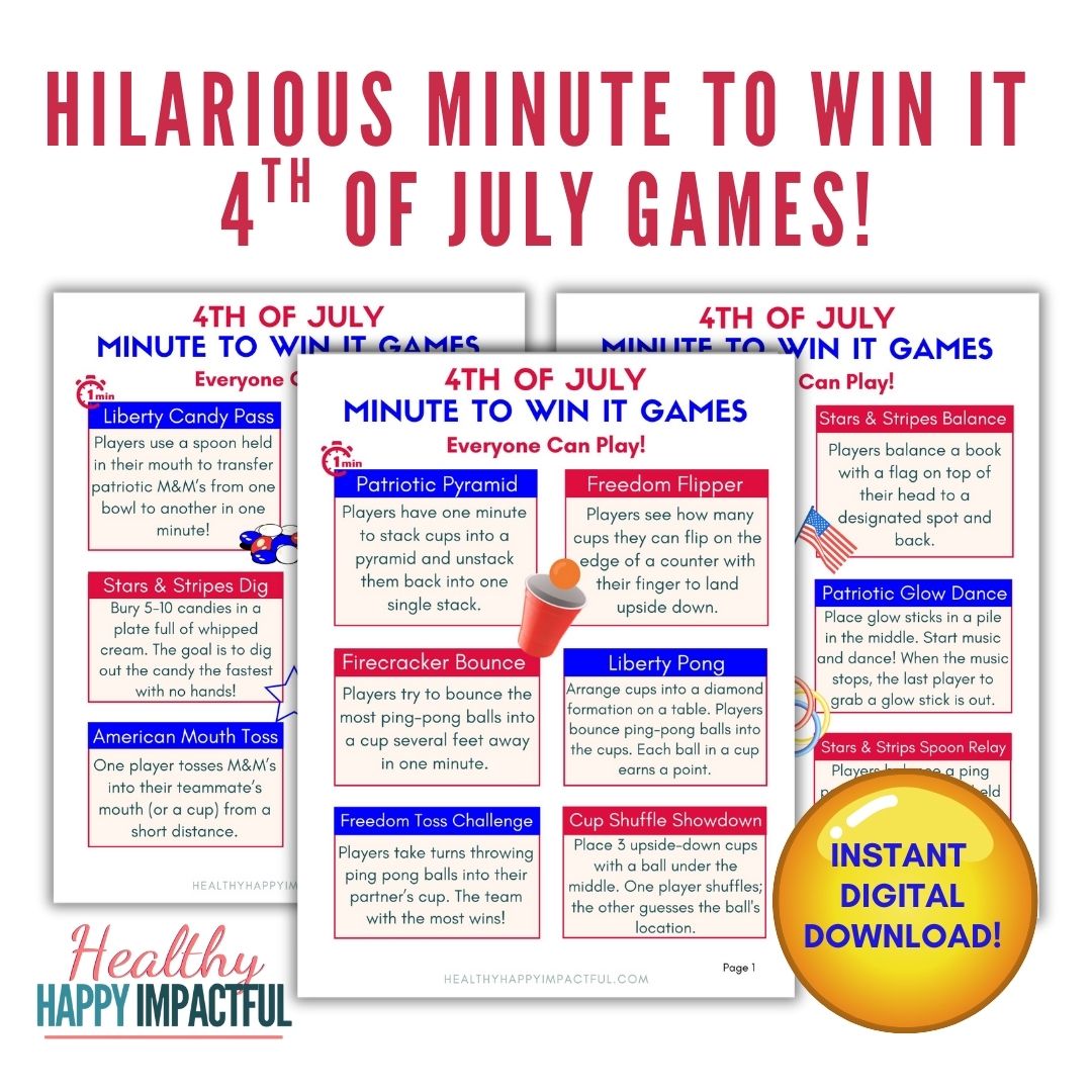4th of July Minute To Win It Games