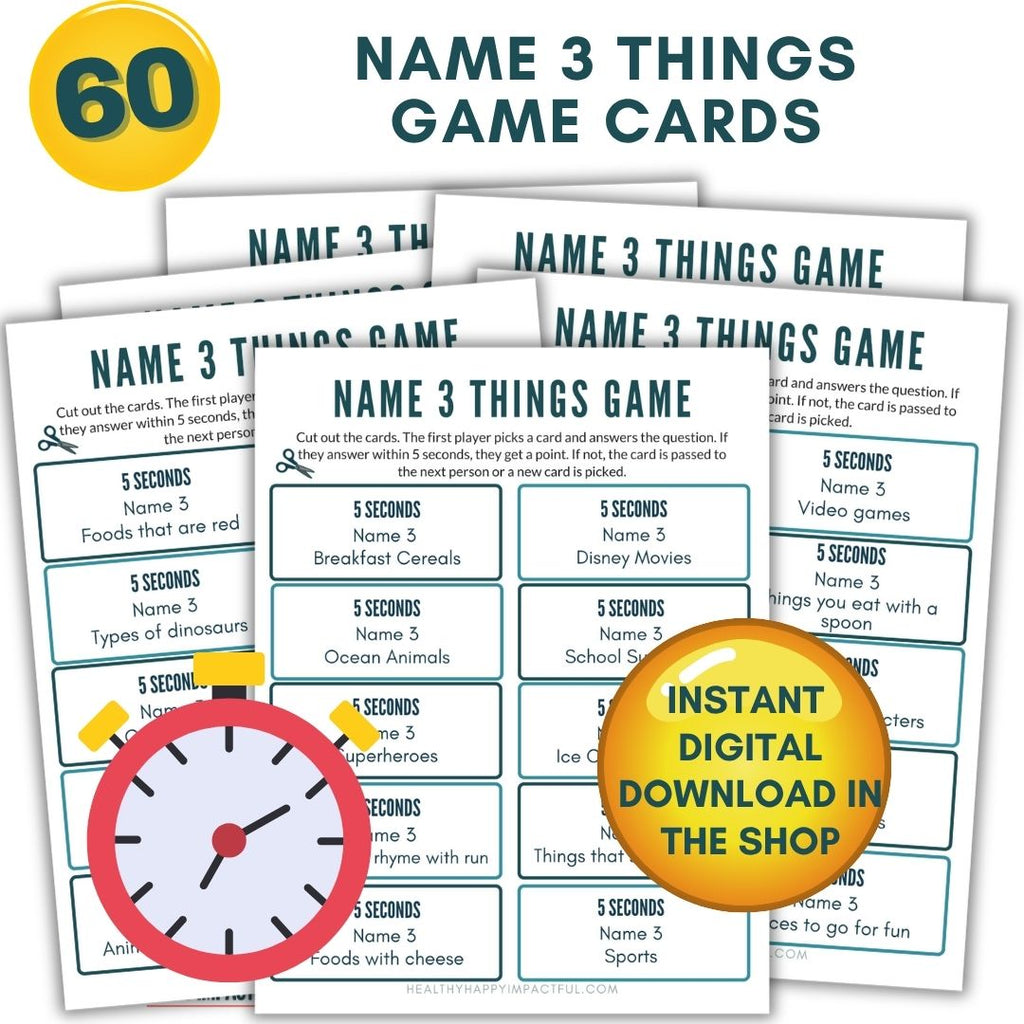 Name 3 Things Game - Laughs in 5 Seconds Flat