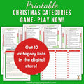Christmas Categories Game