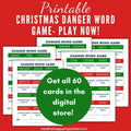 Christmas Danger Word Game