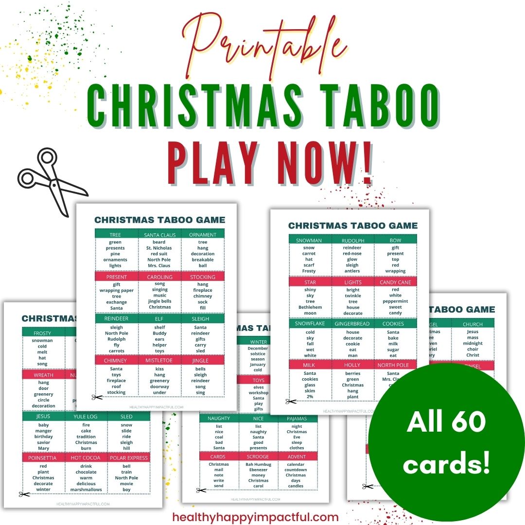 Christmas Taboo Cards