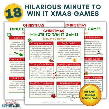 Hilarious Christmas Minute to Win It Games – Healthy Happy Impactful
