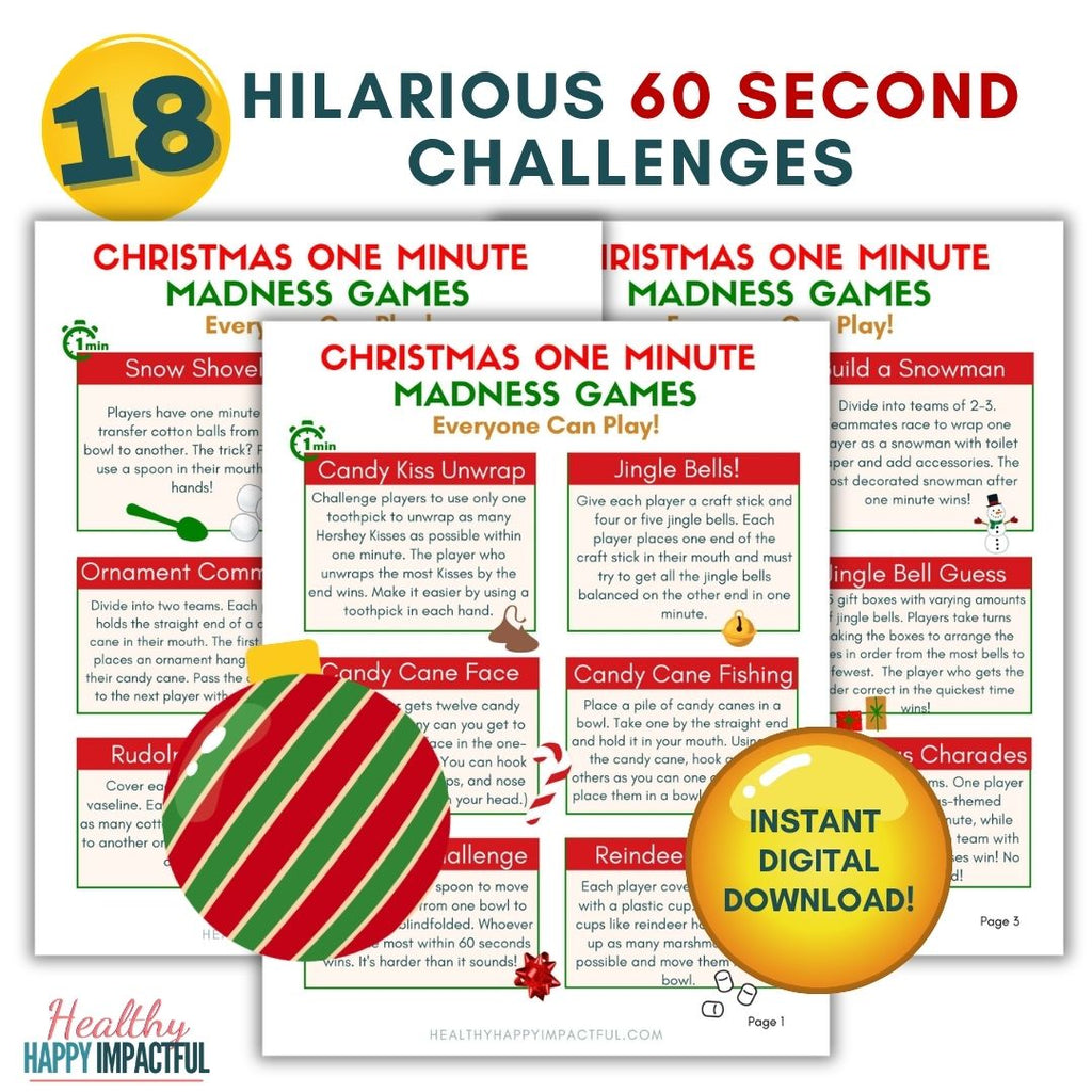 Hilarious Christmas One-Minute Madness Games