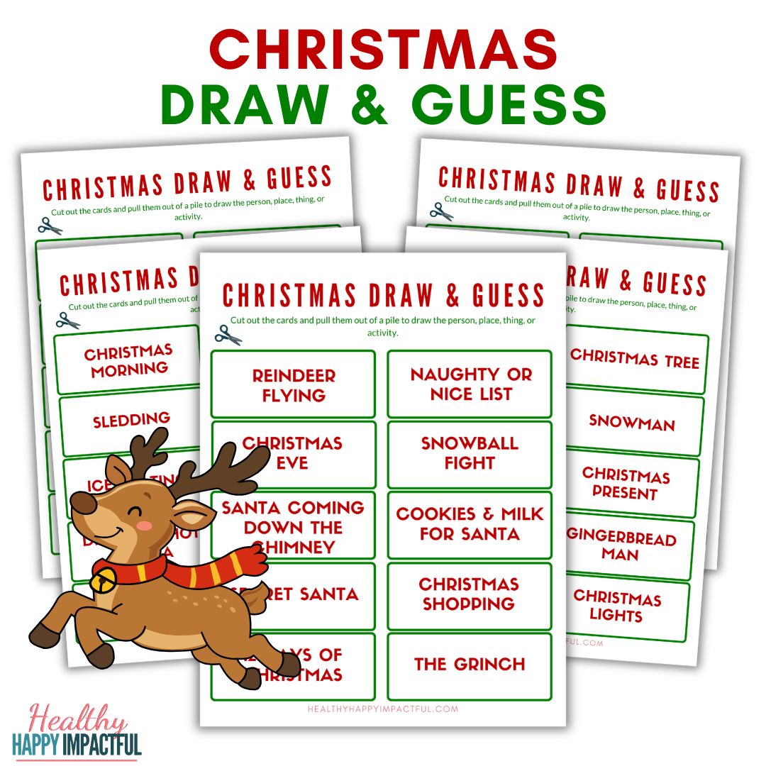 Christmas Draw and Sketch Cards - Hilarious Prompts, Guaranteed Laughs