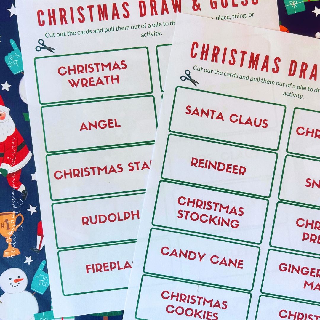 Christmas Draw and Sketch Cards - Hilarious Prompts, Guaranteed Laughs