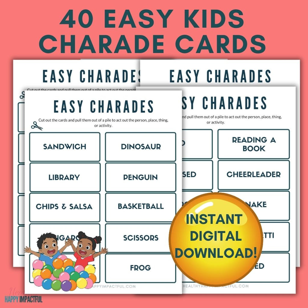 Charades Cards for Kids