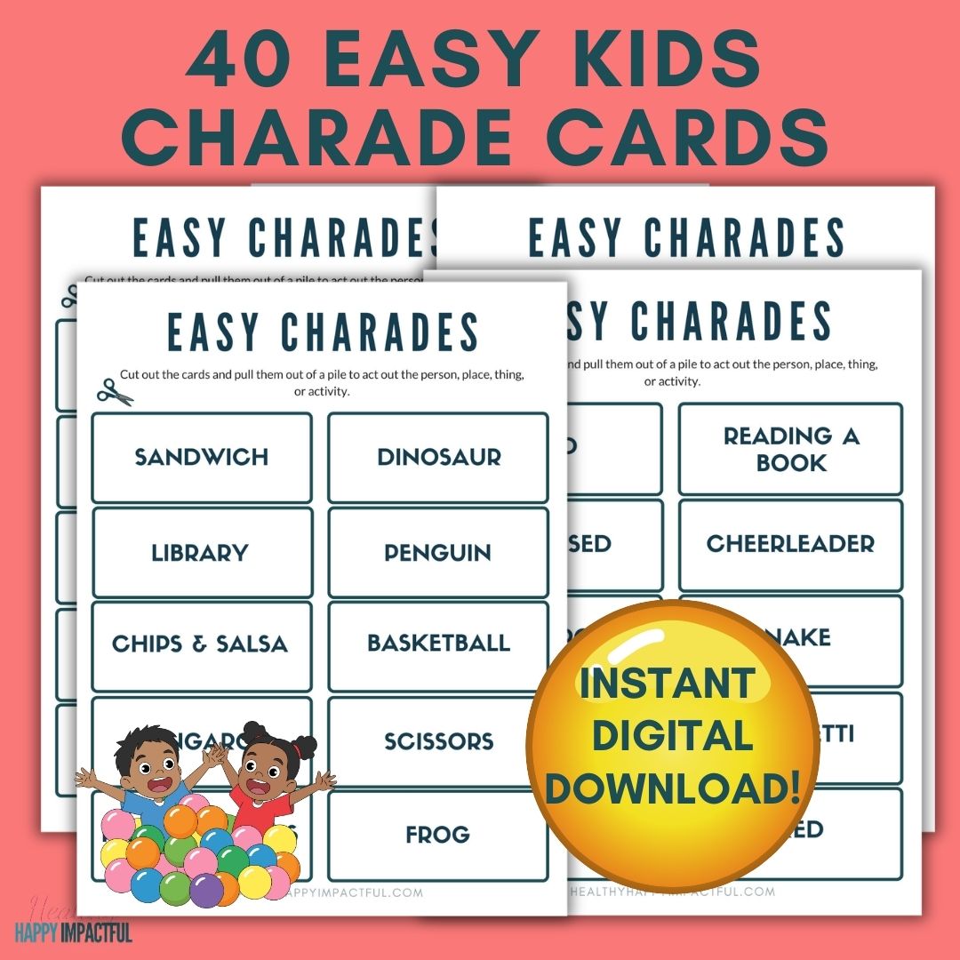 Charades Cards for Kids