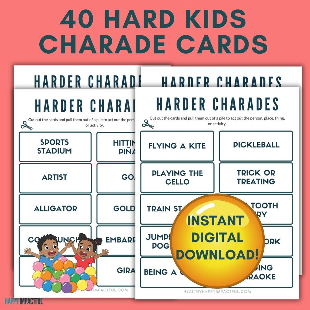 Charades Cards for Kids
