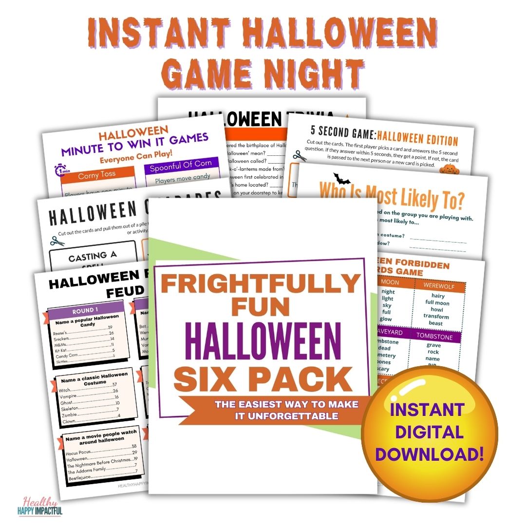 Frightfully Fun Halloween Six Pack - Instant Game Night Fun
