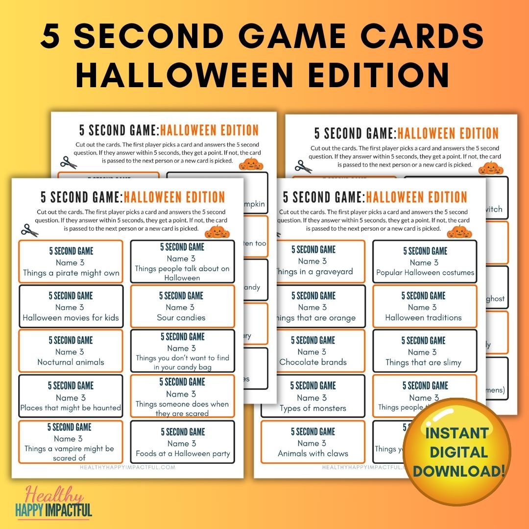 5 Second Game Halloween Edition