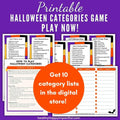 Halloween Categories Game