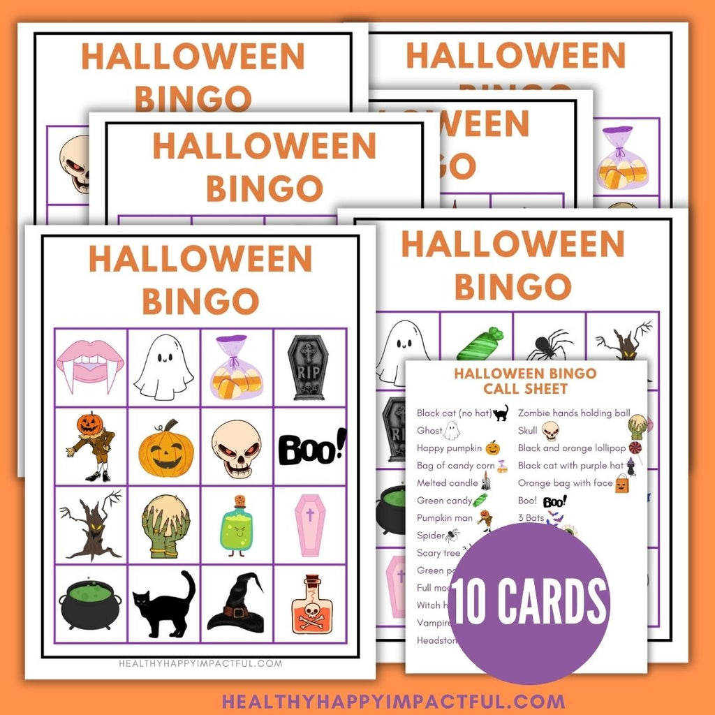 10 Halloween Bingo Cards