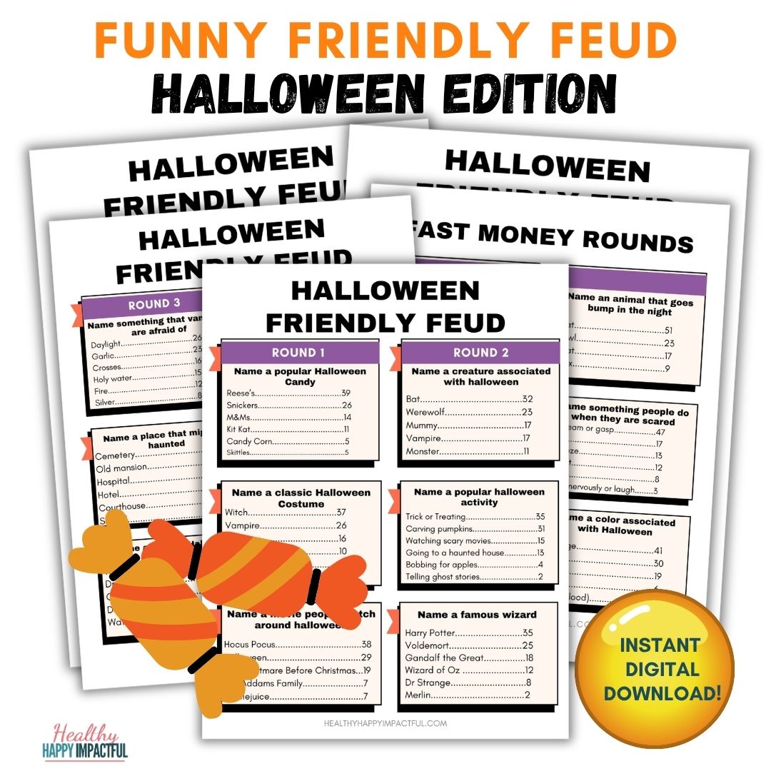 Halloween Friendly Feud Game - You'll Be Howling in Minutes!