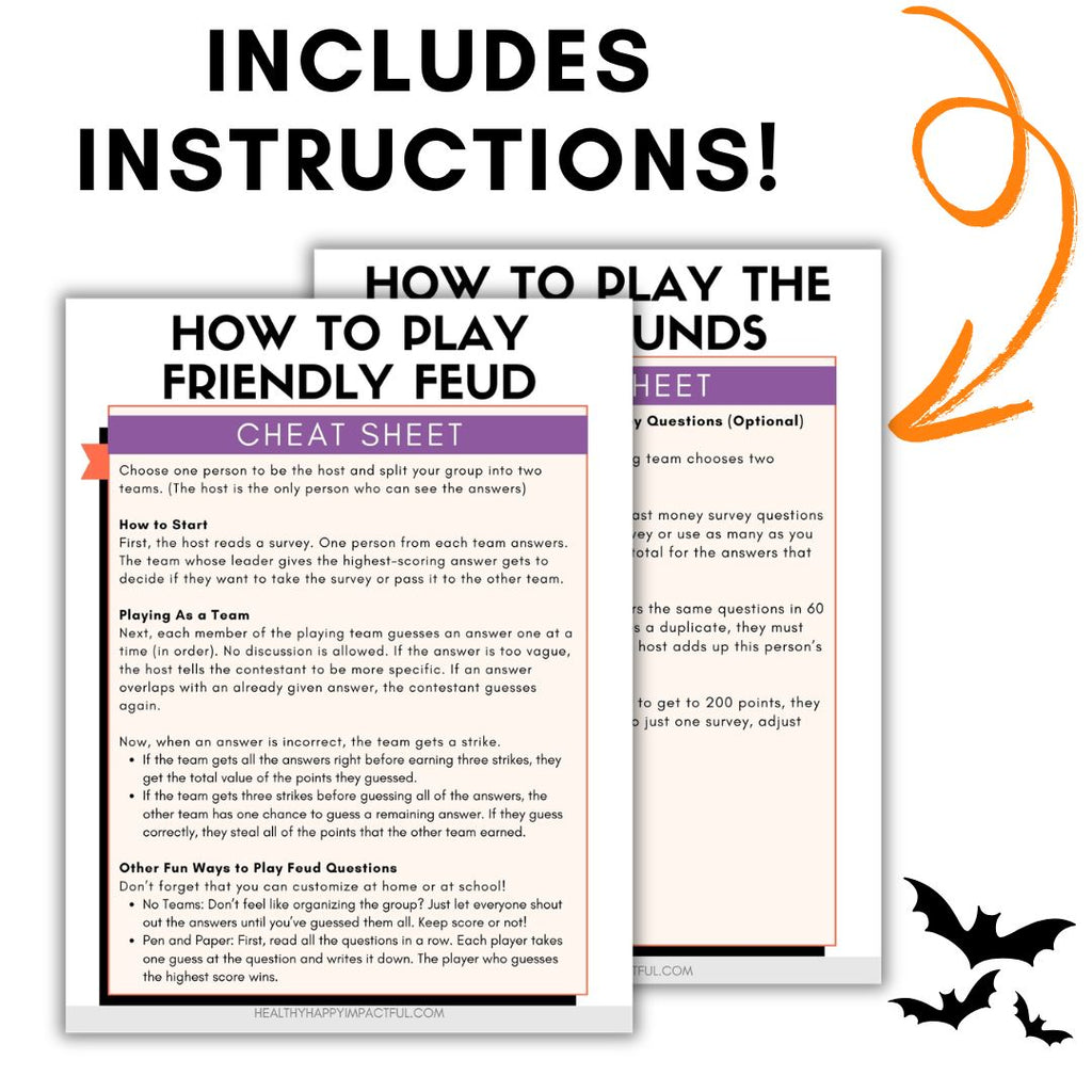 Halloween Friendly Feud Game - You'll Be Howling in Minutes!
