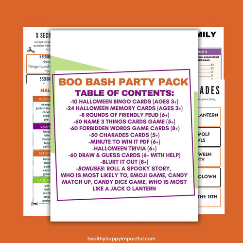 Boo Bash Mega Party Pack - 10 Games, 6 Bonuses, & Instant Fun