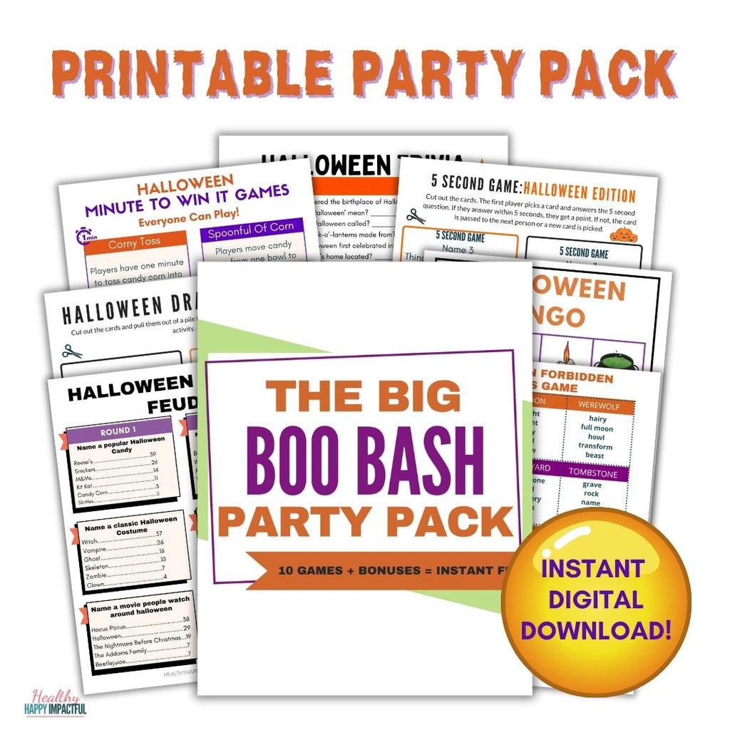 Boo Bash Mega Party Pack - 10 Games, 6 Bonuses, & Instant Fun