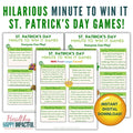 St. Patrick's Day Minute To Win It Games
