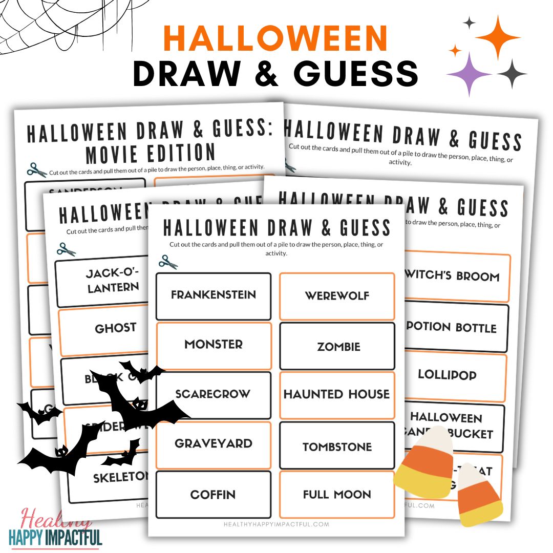 Halloween Draw & Guess Game - Spooky Cards, Hilarious Drawings, Guaranteed Laughs