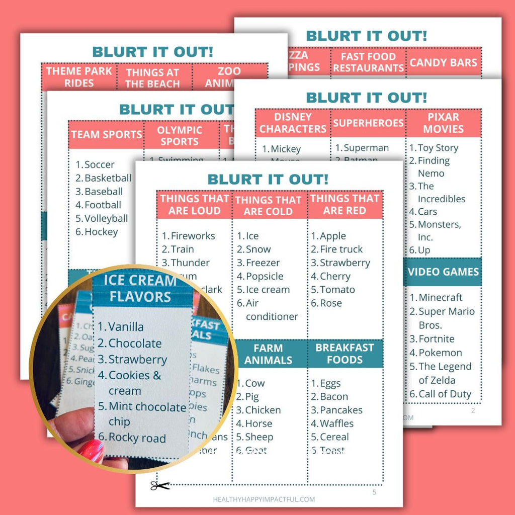 Blurt It Out Game - Instant download, laughter in minutes