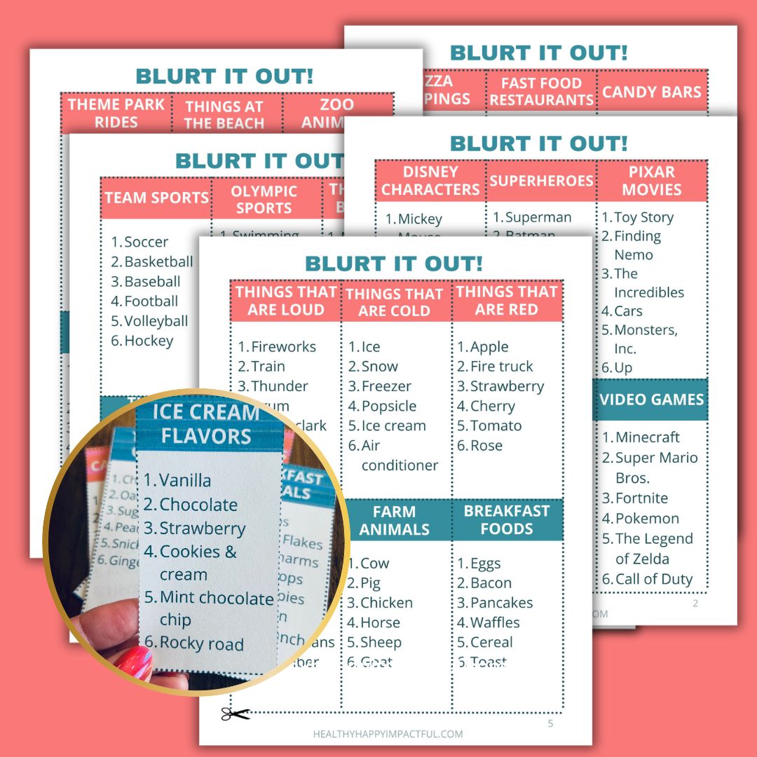 Blurt It Out Game - Instant download, laughter in minutes