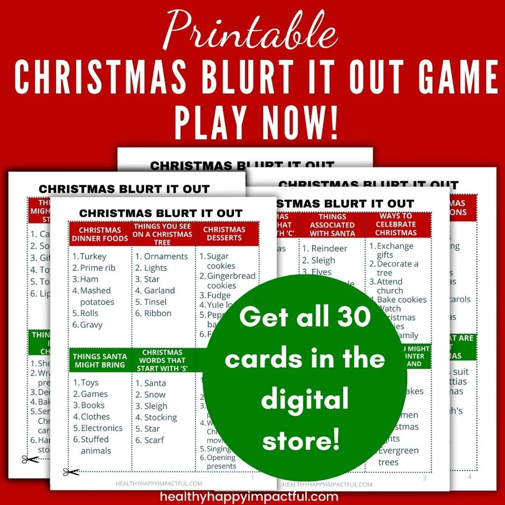Christmas Blurt It Out- Be Loud & Win!