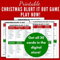 Christmas Blurt It Out- Be Loud & Win!