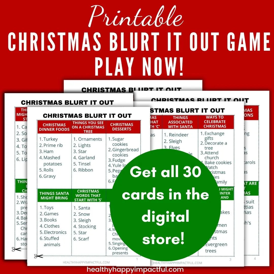 Christmas Blurt It Out- Be Loud & Win!