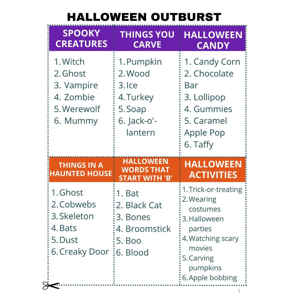 Halloween Outburst Game