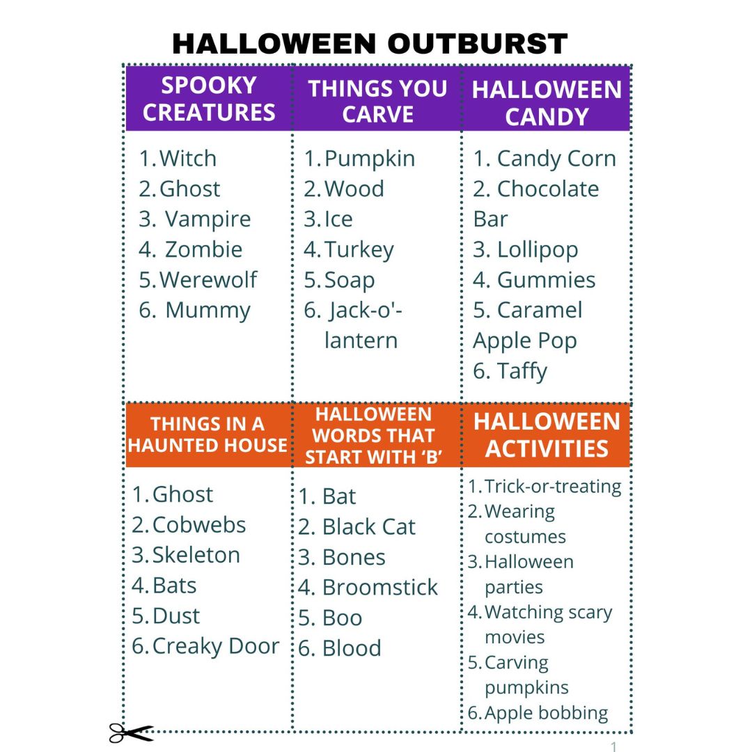 Halloween Outburst Game