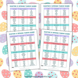 Easter Taboo Cards