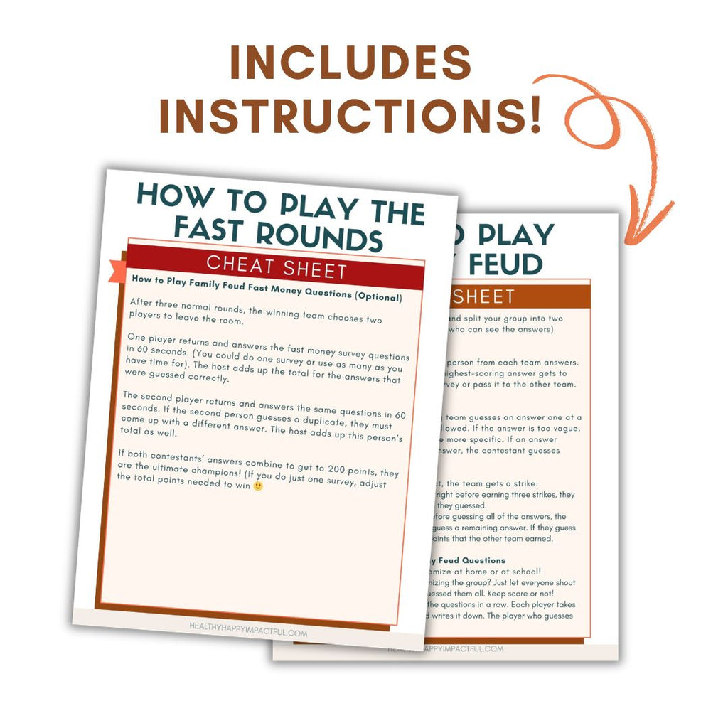 Thanksgiving Friendly Feud Game - Stuff Your Gathering With Laughs!