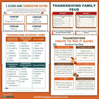 Turkey Time Thanksgiving Games Pack