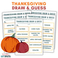 Thanksgiving Draw & Guess Cards - Hilarious Prompts, Guaranteed Laughs