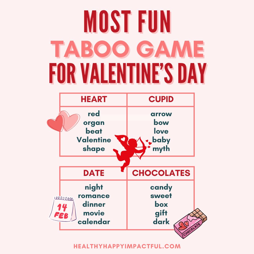 Valentines Day Taboo Cards