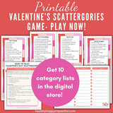 Valentine's Day Scattergories Game