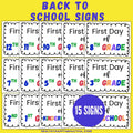 First & Last Day of School Signs Bundle (Preschool–12th Grade) | 30 Printable Back To School Signs