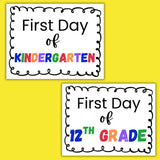 First & Last Day of School Signs Bundle (Preschool–12th Grade) | 30 Printable Back To School Signs